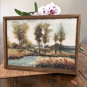 Wall Art Print Stream Side‎ brown Frame by Tim O'toole, nature landscape